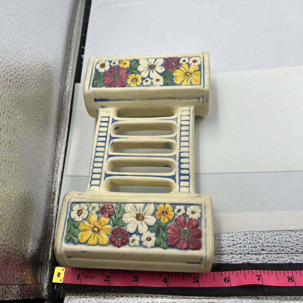 Antique Weller Pottery Florala Daisy Double Bud Vase 1915-1920 Arts & Crafts MCM - Picture 9 of 9